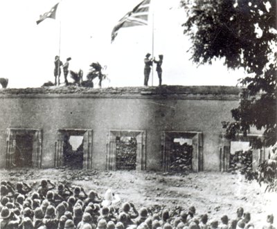 Gedenkgottesdienst für General Charles George Gordon, Khartum, 4. September 1898 von English Photographer